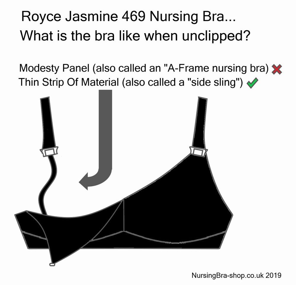 Royce Nursing Bra Black Jasmine 469 ***SALES ITEM - LIMITED SIZES  REMAINING*** £11.99 - Royce Lingerie Nursing Bras Free UK Delivery