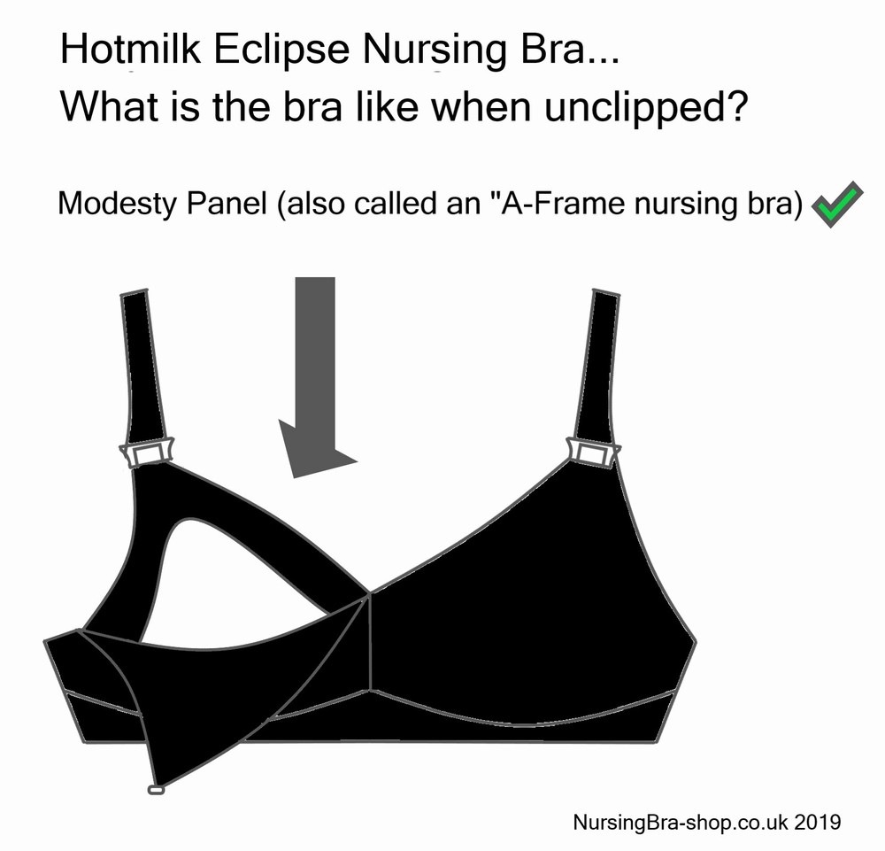 ECLIPSE JET BLACK NURSING BRA - WIREFREE